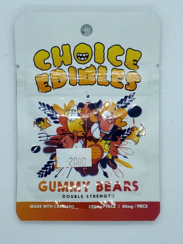 CHOICE EDIBLES GUMMY BEARS DOUBLE STRENGTH