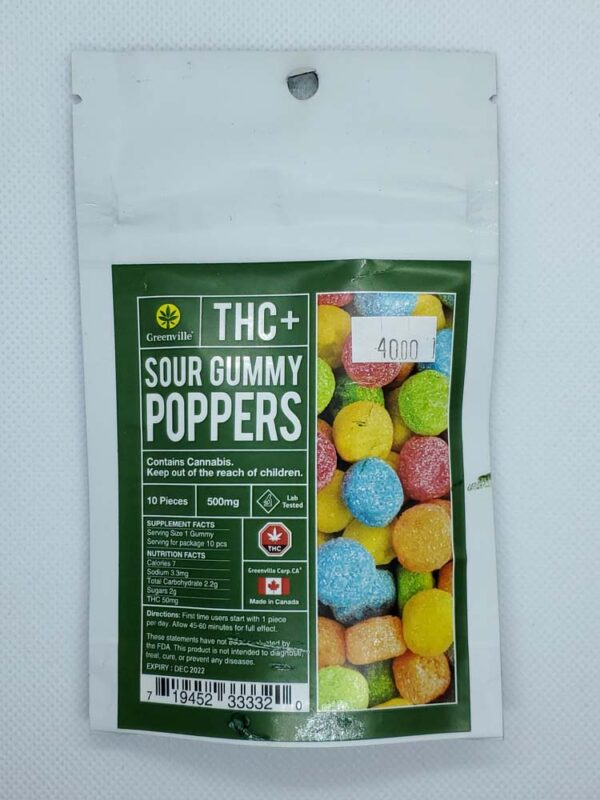 GREENVILLE SOUR GUMMY POPPERS