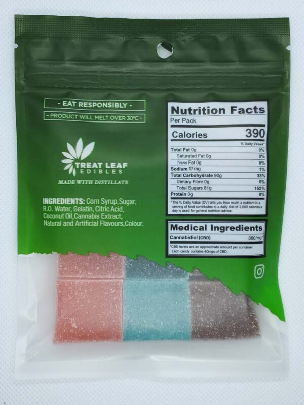 TREAT LEAF EDIBLES CANDY BAGS CBD 40 MG - Image 2