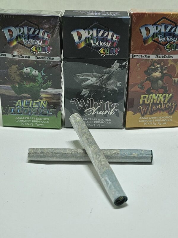 DRIZZLE FACTORY SLIMS (PREROLLS AAAA CRAFT EXOTICS WEED) - Image 4