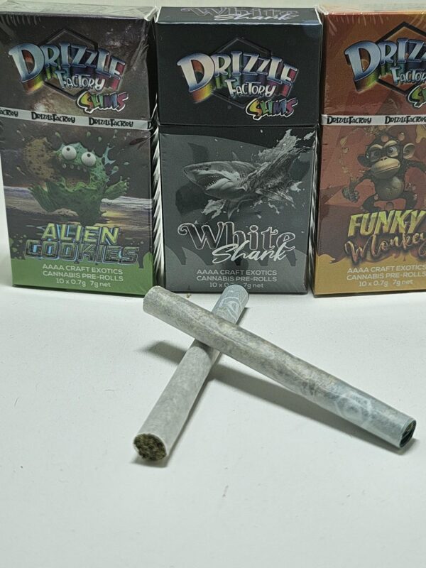 DRIZZLE FACTORY SLIMS (PREROLLS AAAA CRAFT EXOTICS WEED) - Image 3